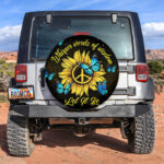 Let It Be Hippie Butterfly Blue Car Spare Tire Covers Gift For Campers - Sumovir