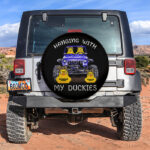 Hanging With My Duckies Blue Jeep Car Spare Tire Covers Gift For Campers - Sumovir