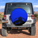 Evil Monster Peeping Peek A Boo Funny Blue Jeep Car Spare Tire Covers Gift For Campers - Sumovir