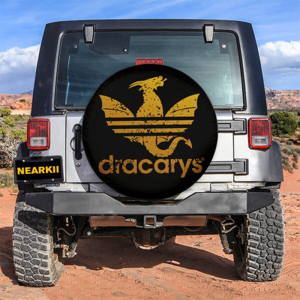 House of the Dragon Dracarys Yellow Car Spare Tire Covers Gift For Campers - Sumovir
