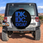 Funny IDK IDC Blue Jeep Car Spare Tire Covers Gift For Campers - Sumovir