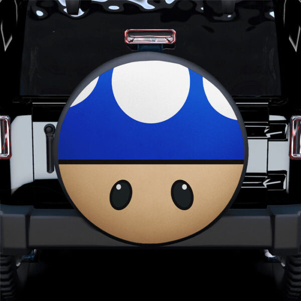 Mario Mushroom Blue Car Spare Tire Covers Gift For Campers - Sumovir