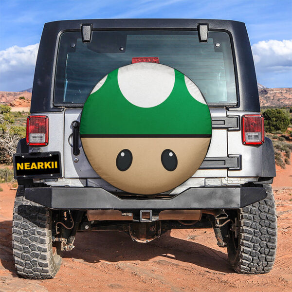 Mario Mushroom Green Car Spare Tire Covers Gift For Campers - Sumovir