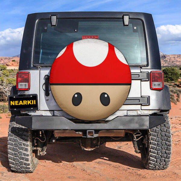 Mario Mushroom Red Car Spare Tire Covers Gift For Campers - Sumovir