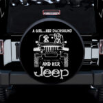 A Girl And Her Dachshund Jeep Car Spare Tire Covers Gift For Campers - Sumovir