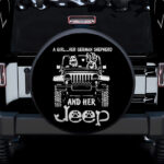 A Girl And Her German Shepherd Jeep Car Spare Tire Covers Gift For Campers - Sumovir