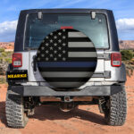 Thin Blue Line Police American US Flag Car Spare Tire Covers Gift For Campers - Sumovir