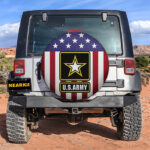 American Flag U.S Army Car Spare Tire Covers Gift For Campers - Sumovir