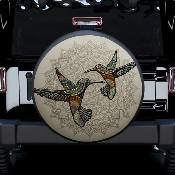 Hummingbird Mandala Vintage Car Spare Tire Covers Gift For Campers - Sumovir