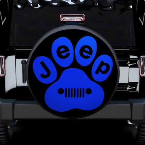 Blue Jeep Paw Car Spare Tire Covers Gift For Campers - Sumovir