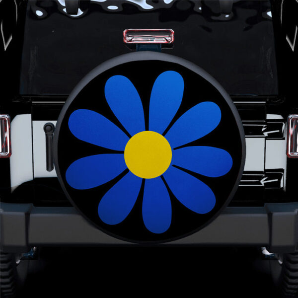 Blue Daisy Flower Jeep Car Spare Tire Covers Gift For Campers - Sumovir