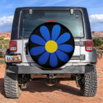 Blue Daisy Flower Jeep Car Spare Tire Covers Gift For Campers - Sumovir