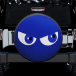 Funny Cartoon Angry Blue Eyes Jeep Car Spare Tire Covers Gift For Campers - Sumovir