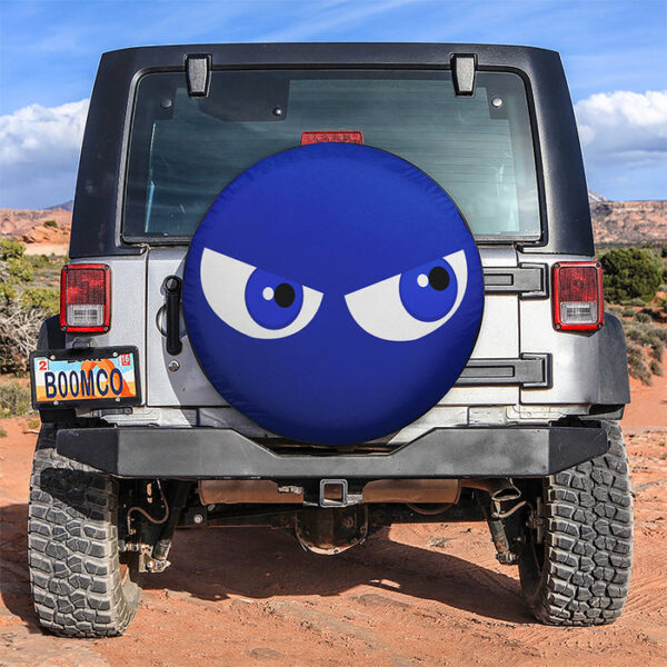 Funny Cartoon Angry Blue Eyes Jeep Car Spare Tire Covers Gift For Campers - Sumovir