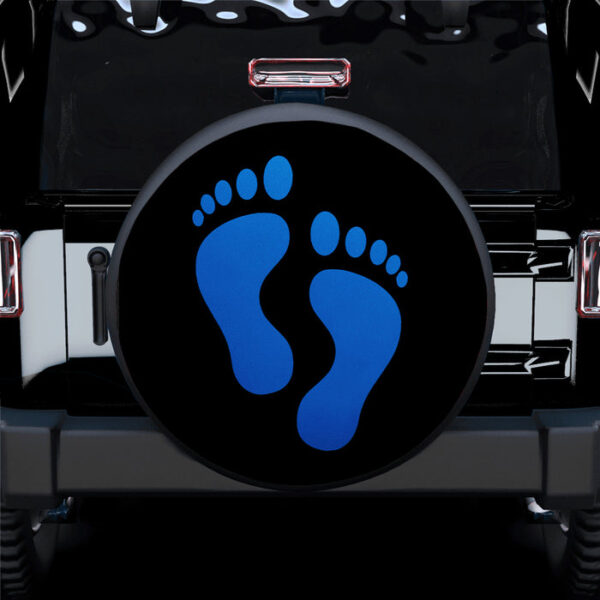 Blue Print Foot Jeep Car Spare Tire Covers Gift For Campers - Sumovir