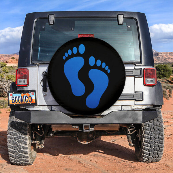 Blue Print Foot Jeep Car Spare Tire Covers Gift For Campers - Sumovir