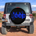 Halloween Jeep Blue Car Spare Tire Covers Gift For Campers - Sumovir