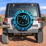 Hello Kitty Blue Jeep Car Spare Tire Covers Gift For Campers - Sumovir