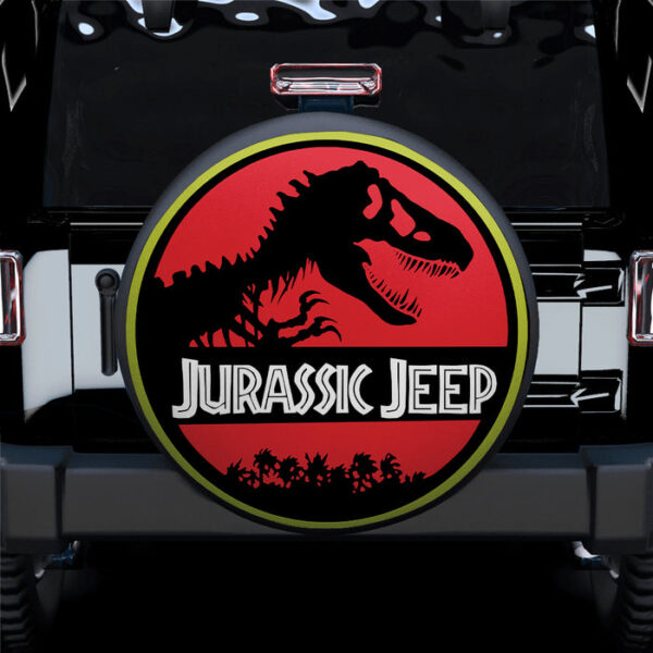 Jurassic Jeep Dinosaur T-rex Car Spare Tire Covers Gift For Campers - Sumovir