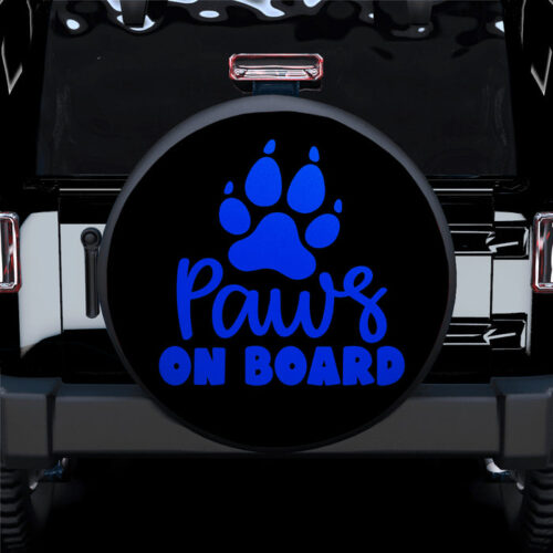 Paw On Board Blue Car Spare Tire Covers Gift For Campers - Sumovir