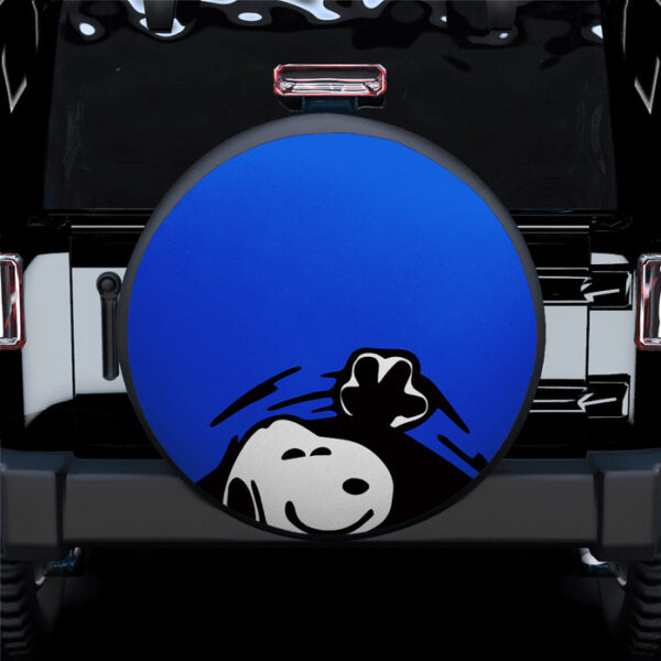 Blue Snoopy Peek A Boo Funny Jeep Car Spare Tire Covers Gift For Campers - Sumovir