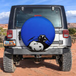 Blue Snoopy Peek A Boo Funny Jeep Car Spare Tire Covers Gift For Campers - Sumovir