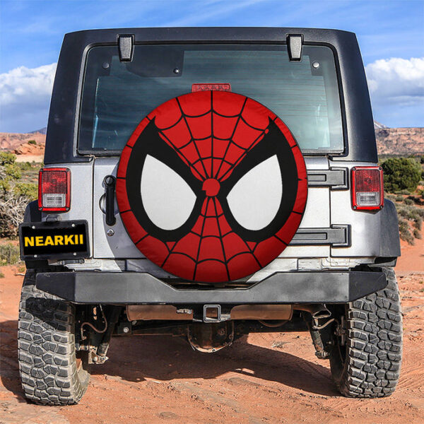 Spiderman Face Car Spare Tire Covers Gift For Campers - Sumovir