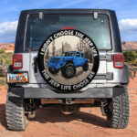 The Jeep Life Chose Me Blue Jeep Car Spare Tire Covers Gift For Campers - Sumovir