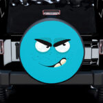 Emotion Angry Blue Face Spare Tire Cover Gift For Campers - Sumovir