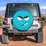 Emotion Angry Blue Face Spare Tire Cover Gift For Campers - Sumovir