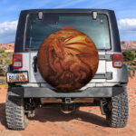 3D Dragon Wood Art Jeep Car Spare Tire Cover Gift For Campers - Sumovir