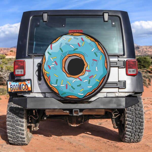 Blue Sprinkle Doughnut Spare Tire Cover Gift For Campers - Sumovir