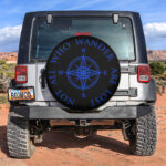 Not All Who Wander Blue Car Spare Tire Gift For Campers - Sumovir