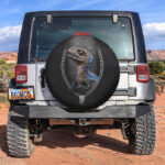 Cute Blue Velociraptor Jurassic World Dinousaur Car Spare Tire Covers Gift For Campers - Sumovir