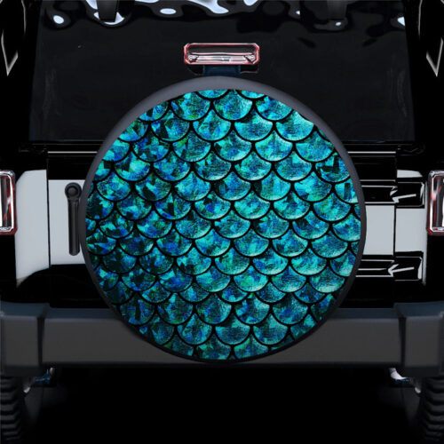 Mermaid Blue Jeep Car Spare Tire Covers Gift For Campers - Sumovir