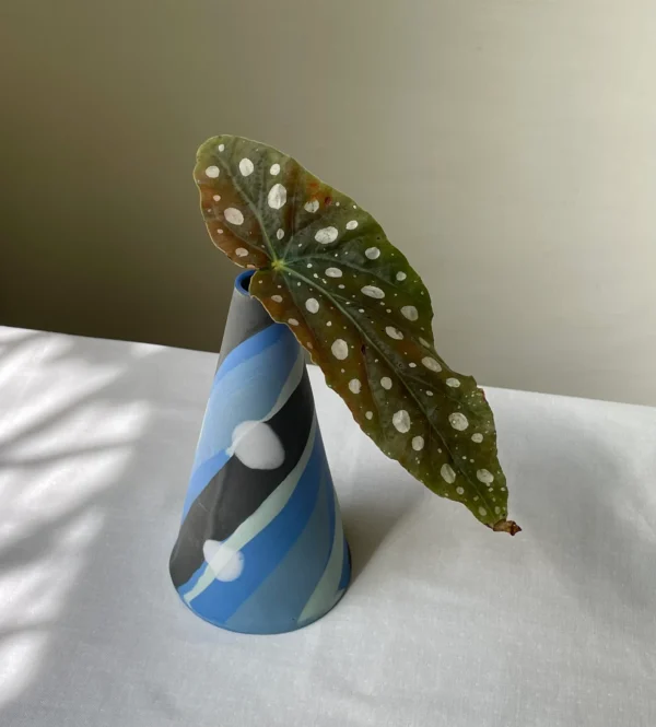 Nerikomi Conical Flask Multicolor - Handmade Porcelain Vase