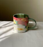 Elegant Zinnia Flowers - Handmade Porcelain Mug