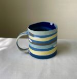 Color Stripe Nerikomi Coffee Mug Basic - Handmade Porcelain Mug