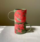 Ceramic Cup Featuring a Vibrant Wildfire Flower Pattern - Handmade Porcelain Mug