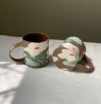 Periwinkle White Nerikomi Mug Stands Out - Handmade Porcelain Mug