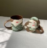Periwinkle White Nerikomi Mug Stands Out - Handmade Porcelain Mug