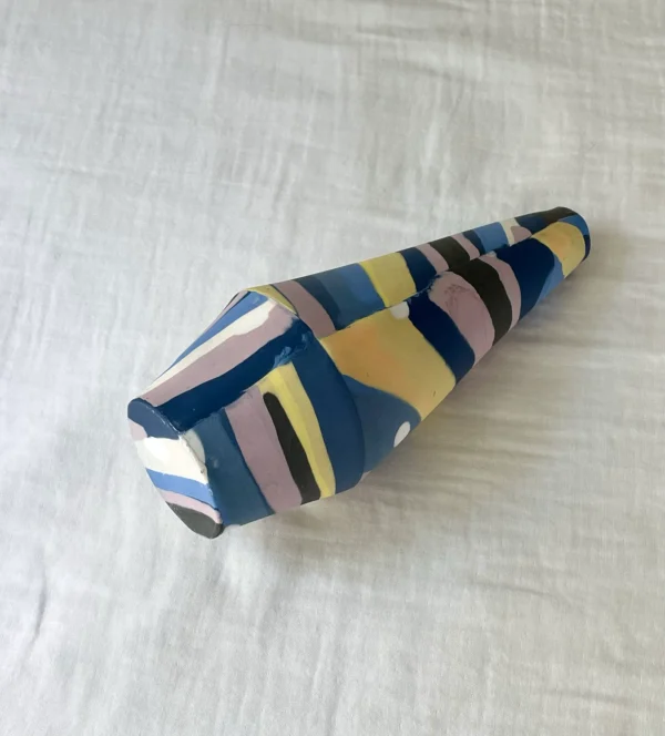 Night Sky Color Nerikomi Cone Vase - Handmade Porcelain Vase