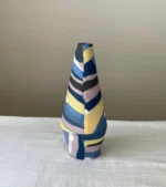 Night Sky Color Nerikomi Cone Vase - Handmade Porcelain Vase