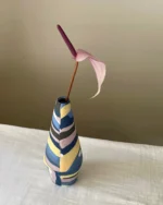 Night Sky Color Nerikomi Cone Vase - Handmade Porcelain Vase