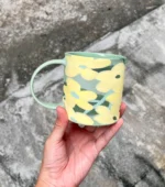 Golden Shower Tree Coffee Mug- Handmade Porcelain Mug