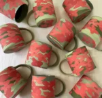 Ceramic Cup Featuring a Vibrant Wildfire Flower Pattern - Handmade Porcelain Mug