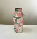 Pink Flower Nerikomi Porcelain Vase - Handmade Porcelain Vase