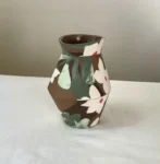 White Periwinkle Nerikomi Porcelain Vase - Handmade Porcelain Vase